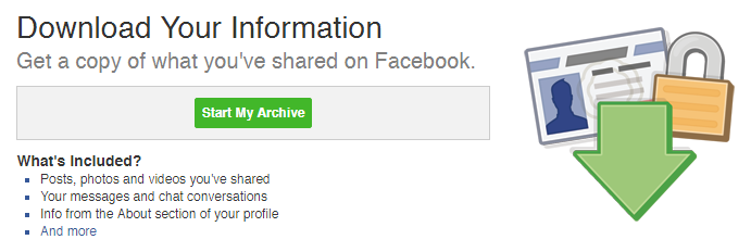 Facebook's 'Download Your Information' feature
